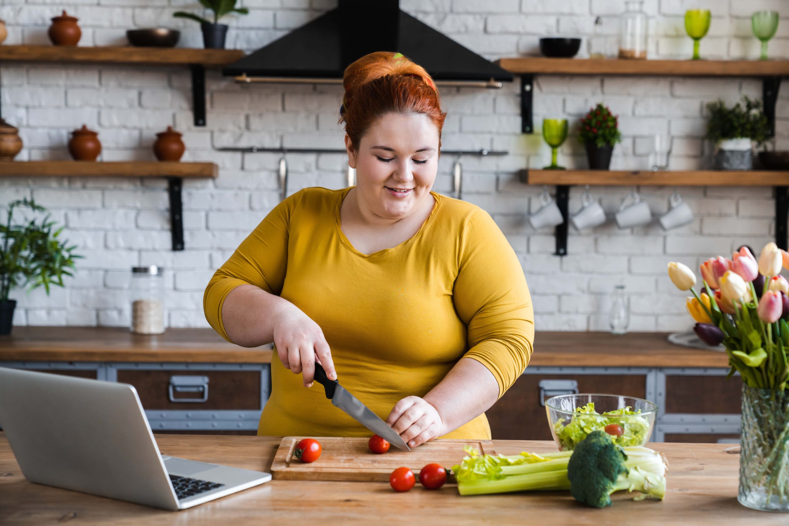 Woman making a healthy meal