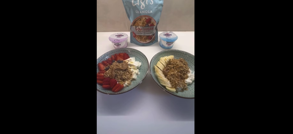 bows of breakfast cereal