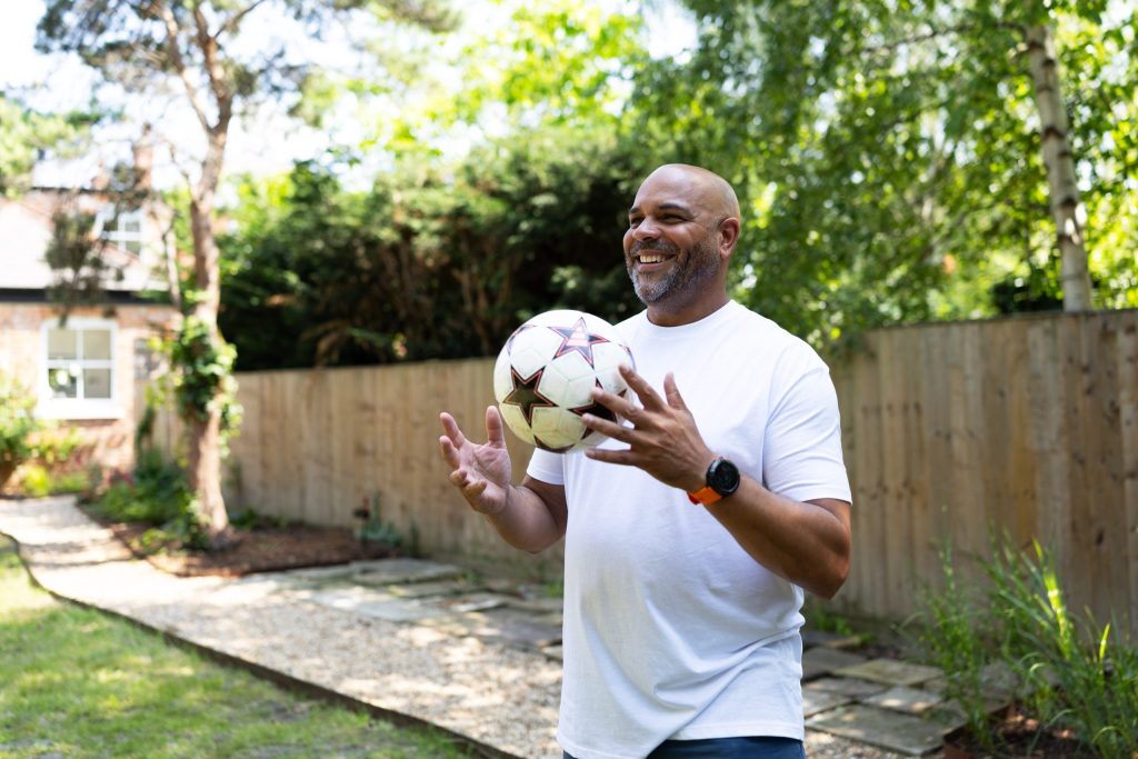 Man holding a football