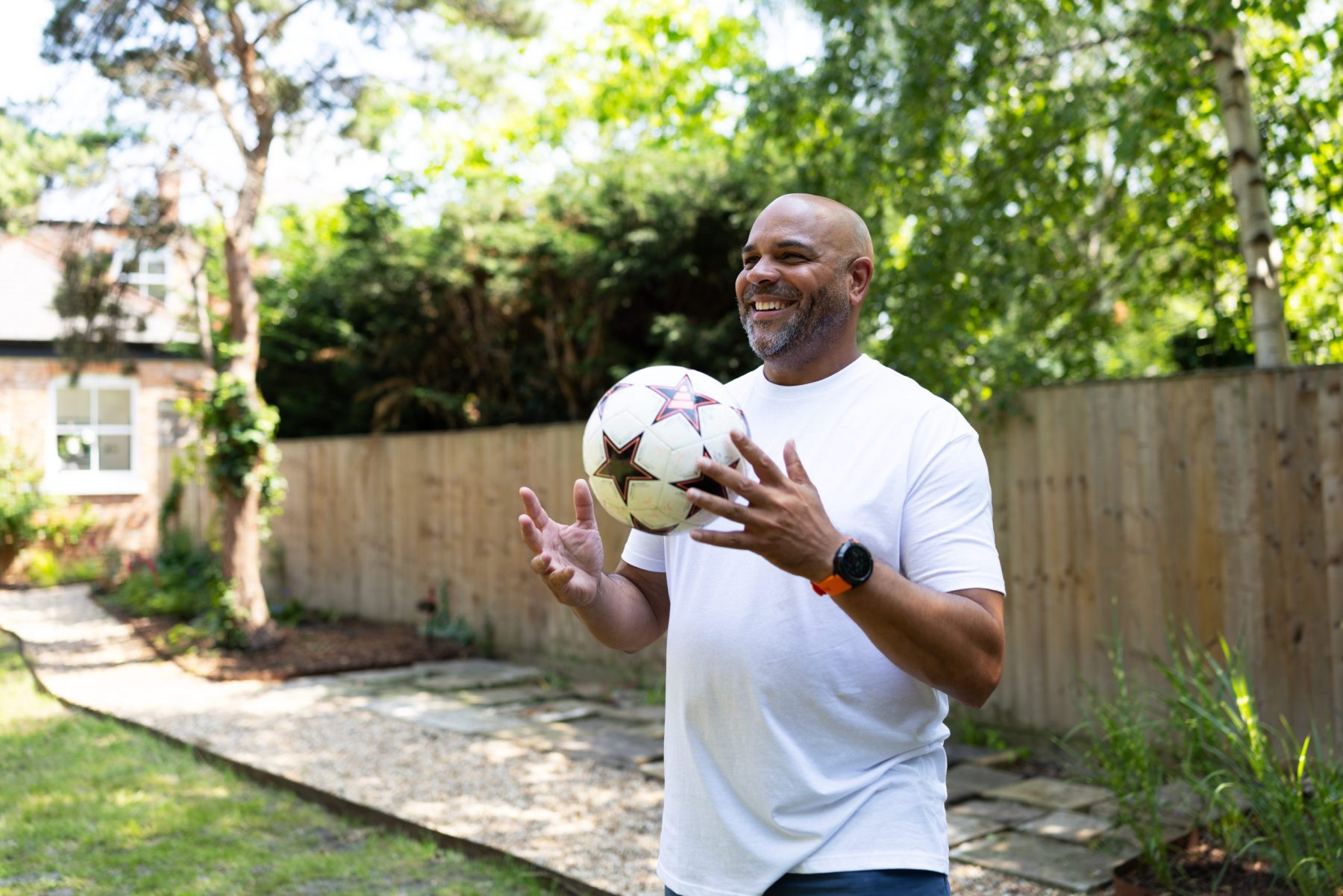 Man holding a football