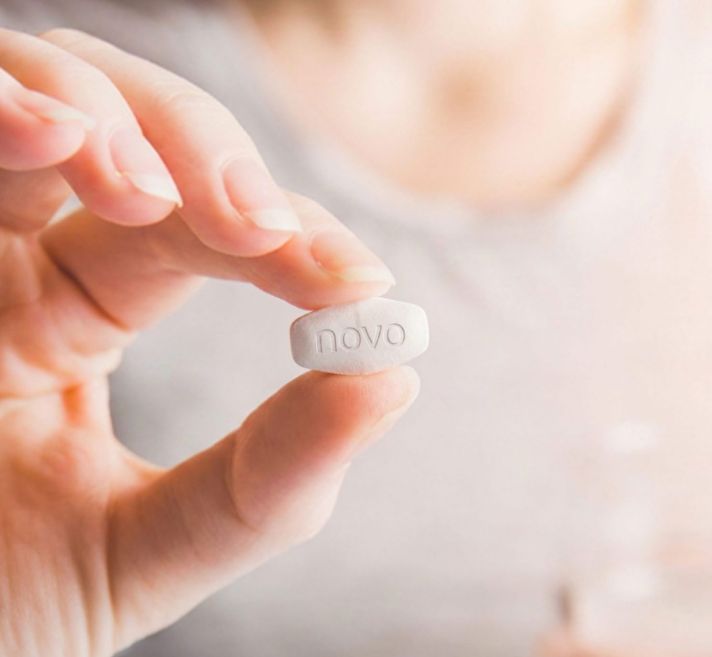 A close up of the Wegovy pill